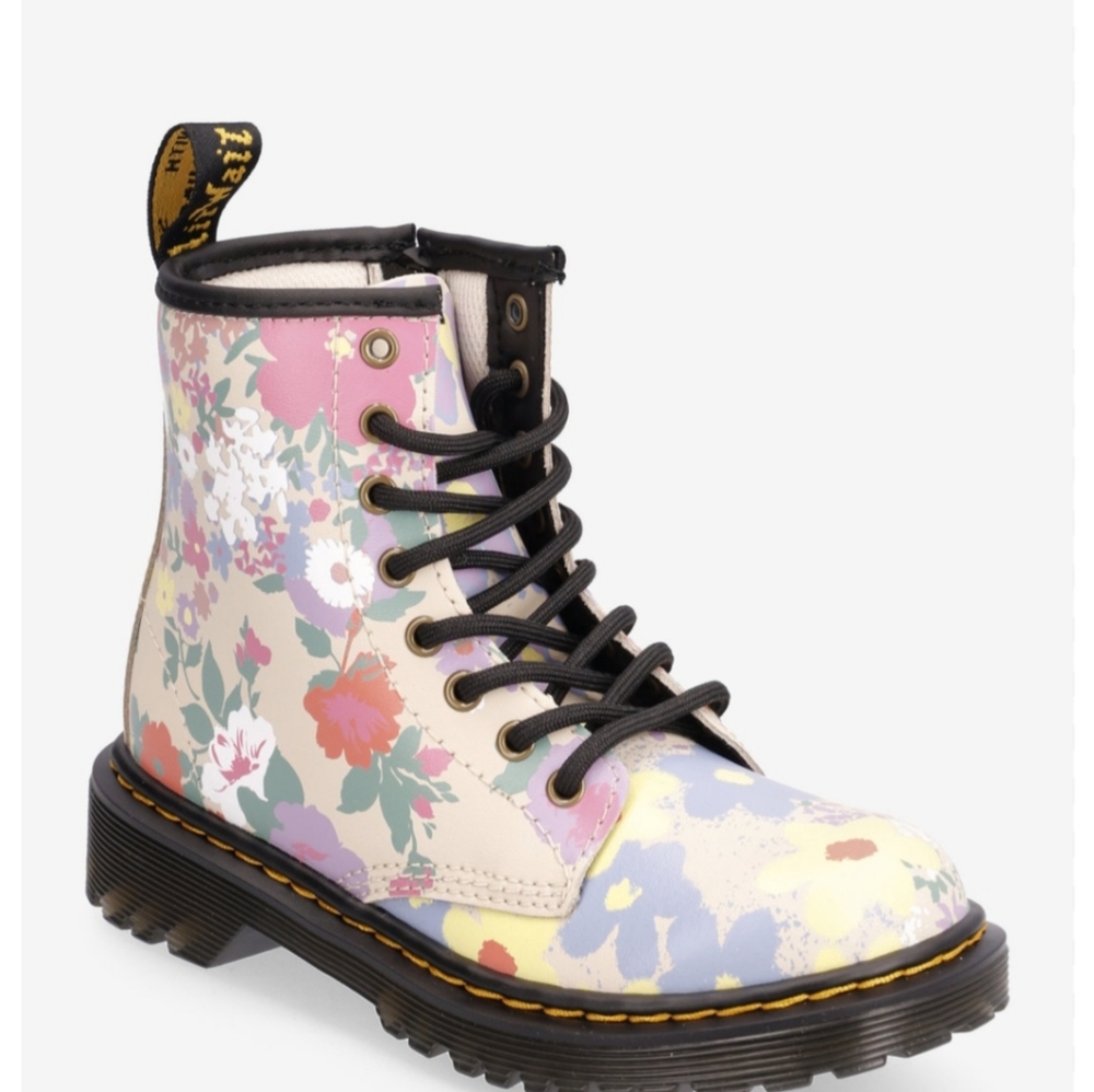 DR. MARTENS  SINCLAIR FLORAL MASH UP PLATFORM ANKLE BOOTS - Picture 4 of 15